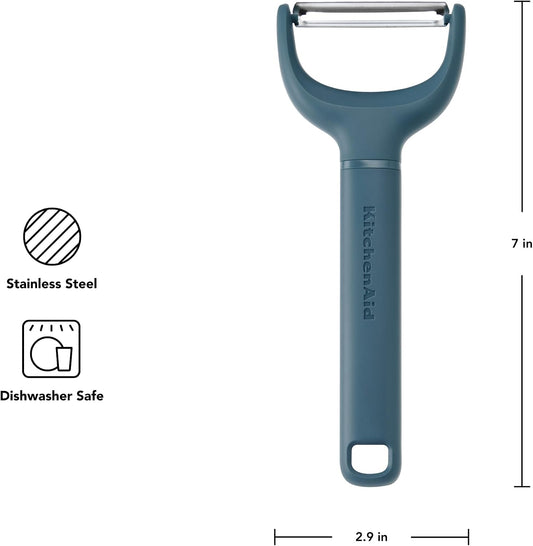 KitchenAid Y Peeler with Ergonomic Handle and Single Edge Blade – Dishwasher Safe with Protective Cover