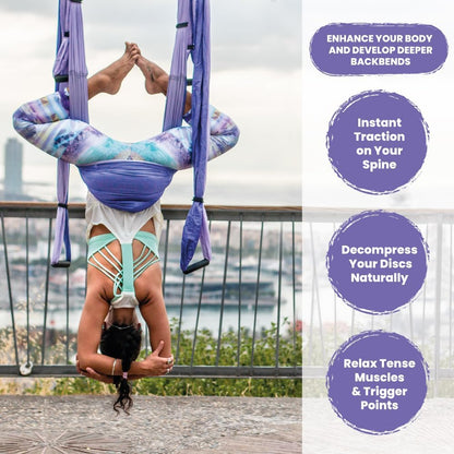 Swing Set for Back Pain Relief & Inversion Therapy | Easy setup indoor or outdoor, Adjustable straps, 600lb capacity, Carrying bag included, Free online tutorials
