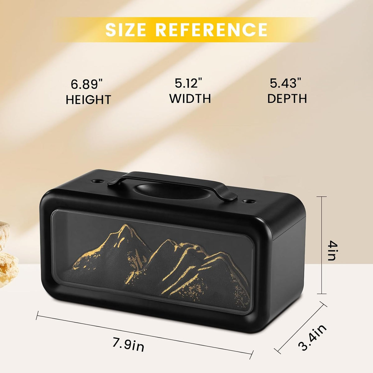 HEEYCEM Humidifiers for Bedroom, 600ml Cool Mist Humidifier with Night Light, 23dB Quiet Operation, Mini Baby Humidifier,for Bedroom, Nursery, Office, Plants(Wood Grain）