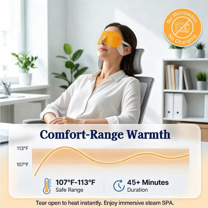30 Pack Self-Heating Steam Eye Masks for Dry Eyes: Moist Heat Warm Compress