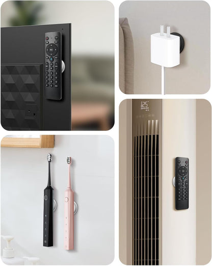 6 Pack Magnetic Remote Control Holder – Upgraded Silicone Magnetic Wall Mount for TV, Fan & Air Conditioner Remotes – Self-Adhesive, No-Drill Remote Control Holder Wall Mount