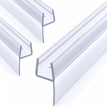 Yecaye 3 Pack 3/8" x 39" Shower Door Bottom Seal Strip, Shower Door Sweep | Shower Door Sweep for 3/8'' (10mm) Doors, Frameless Glass Shower Door Seal Strip Stop Shower Leaks and Create a Water Barrier