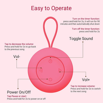 Portable Baby Sound Machine [White Noise for Babies Kids Adults][Timer Function][20 Soothing Sounds][Sleep Soother] 15 Hours Battery Life, Travel,Registry,Gifts,Shower,Clips on Baby Stroller