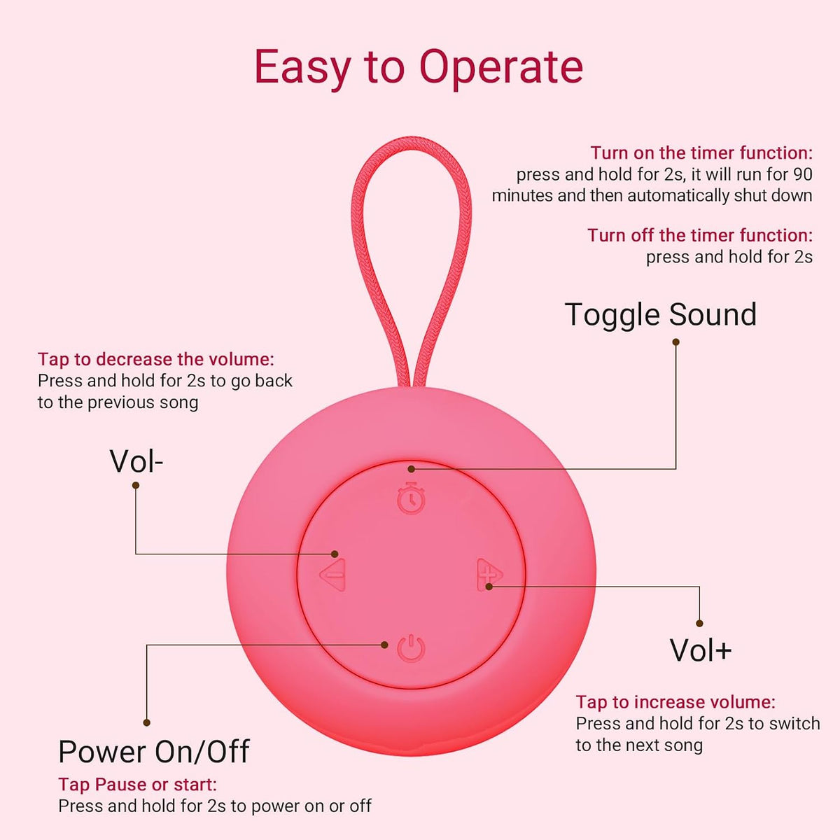 Portable Baby Sound Machine & Essentials for Babies & Kids-Putty