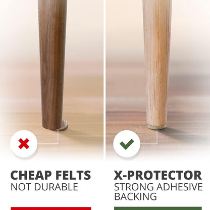 X-PROTECTOR 357 PCS Premium Huge Pack Felt Furniture Pads! | Quantity of Furniture Sliders with Many Big Sizes – Your Ideal Floor Protectors. Protect Your Hardwood & Laminate Floor!