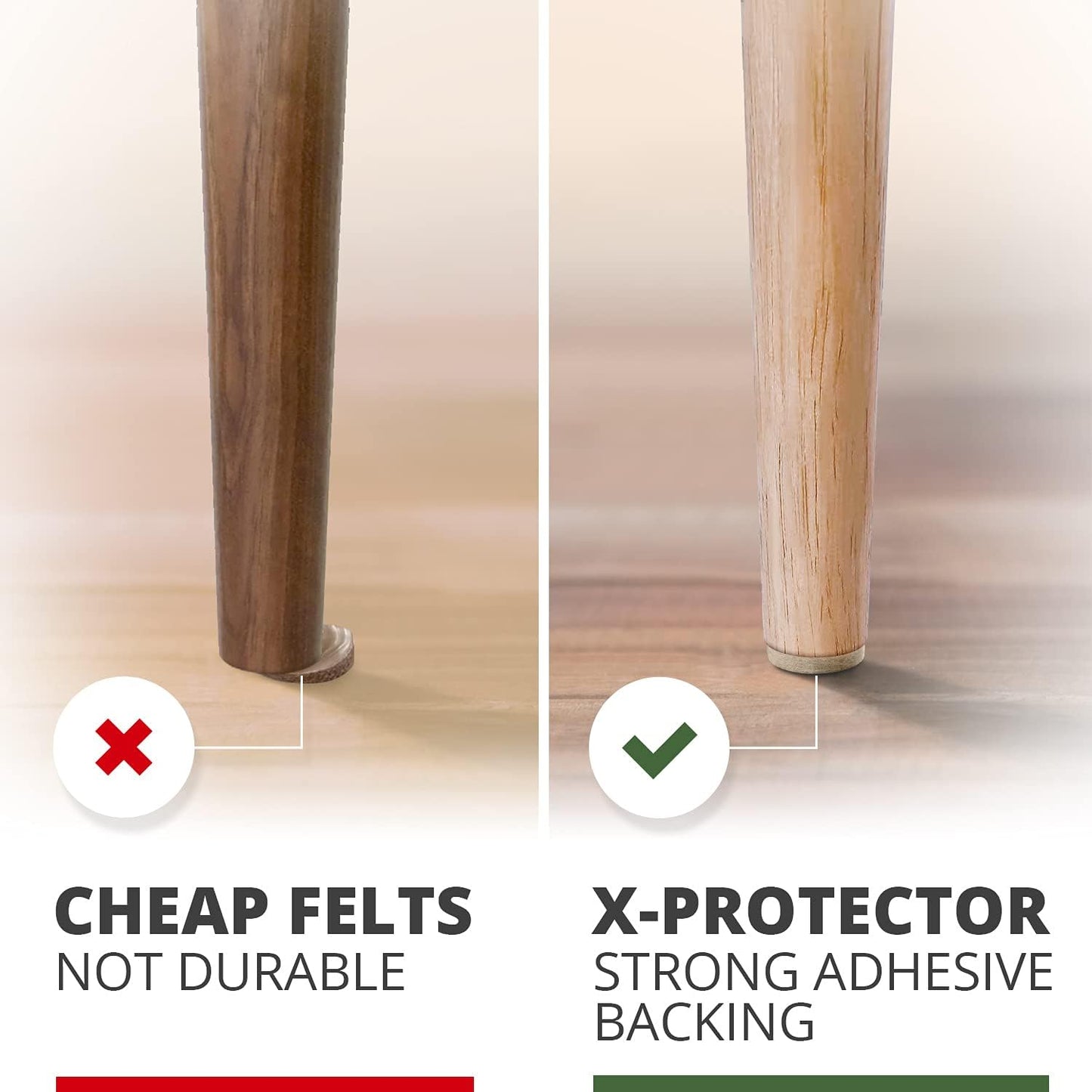 Felt Furniture Pads X-PROTECTOR 235 PCS Premium Furniture Pads - Felt Pads Furniture Feet Best Wood Floor Protectors - Protect Your Hardwood & Laminate Flooring! | Furniture Feet Best Wood Floor Protectors - Protect Your Hardwood & Laminate Flooring!