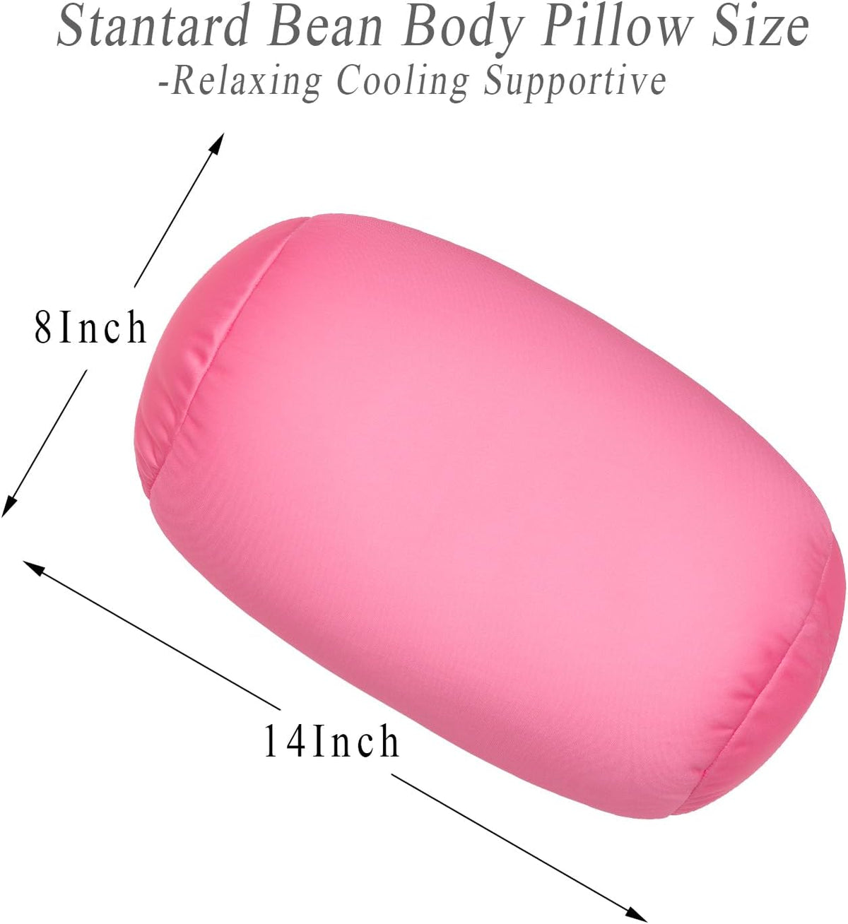 Squishy Microbead Neck Pillow, 7Inch x 12Inch Soft Travel Body Bed Pillow Bean Pillow for Kids Adult Chair Sleeping Car Seat, Fun Dormroom (Sky Blue)
