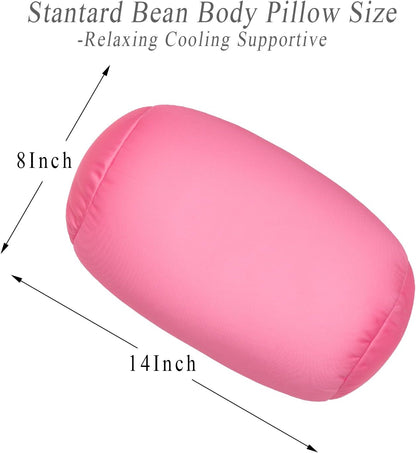 Squishy Microbead Neck Pillow, 7Inch x 12Inch Soft Travel Body Bed Pillow Bean Pillow for Kids Adult Chair Sleeping Car Seat, Fun Dormroom (Sky Blue)