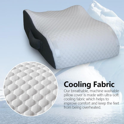 BlissfulNest Leg Elevating Pillow Leg Elevation Pillow for Legs/Knee/Ankle Post Surgery Memory Foam Cooling Fabric Eases Legs/Feet/Calves Pressure Speeds Post Surgery Recovery