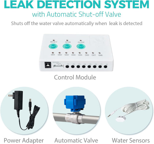 iSpring WD01 Wired Water Leak Detector with 46" Sensor Cable, 110dB Alarm, Leak Alert System for Home, Basement, Sink, Water Heater, Laundry, and RO Filters | No shut-off valve - alarm only. Near sinks, heaters, basements, RO filters. DIY install. 1-yr