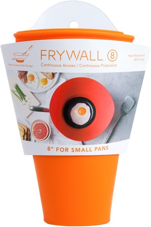 Frywall 8 (Small) - Red - Splatter Guard, as Seen on Shark Tank