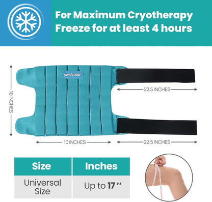 Neck Ice Pack Wrap for Cervical Pain, 2 Hours Long Lasting Cold | Ice Pack for Neck Shoulders Cooling, FSA Eligible, Flexible Cold Pack for Hot Weather, Hot Flashes, Surgery, Swelling