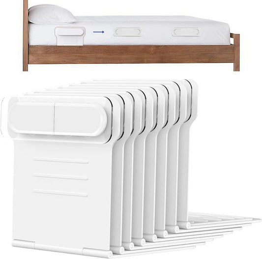 Bed Sheet Holders - 8Pcs - Sheet Holders Keep Sheets Firm & Tight - Bed Sheet Holders for Corners & Side,Fits Single,Queen,or King-Sized Bed,Easy Installation,No More Loose Sheets