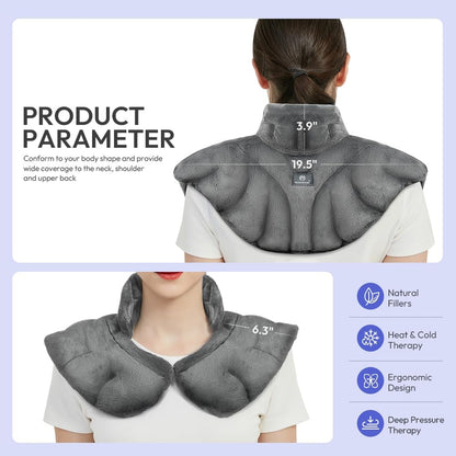 Microwave Heating Pad for Pain Relief, 8 x 18 Grey