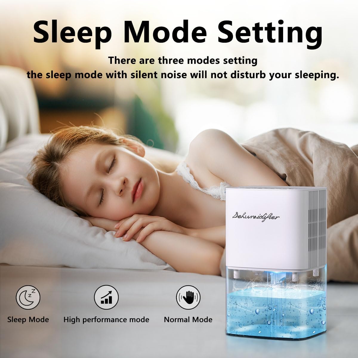 Dehumidifier 1657ML 58OZ Small Dehumidifier for Home 230 Ft² Safety Dehumidifiers Adjustable 10 Color Lights 5 Timers 3 Setting Modes Auto Shut Off Protection Low Noise For Bedroom Bathroom