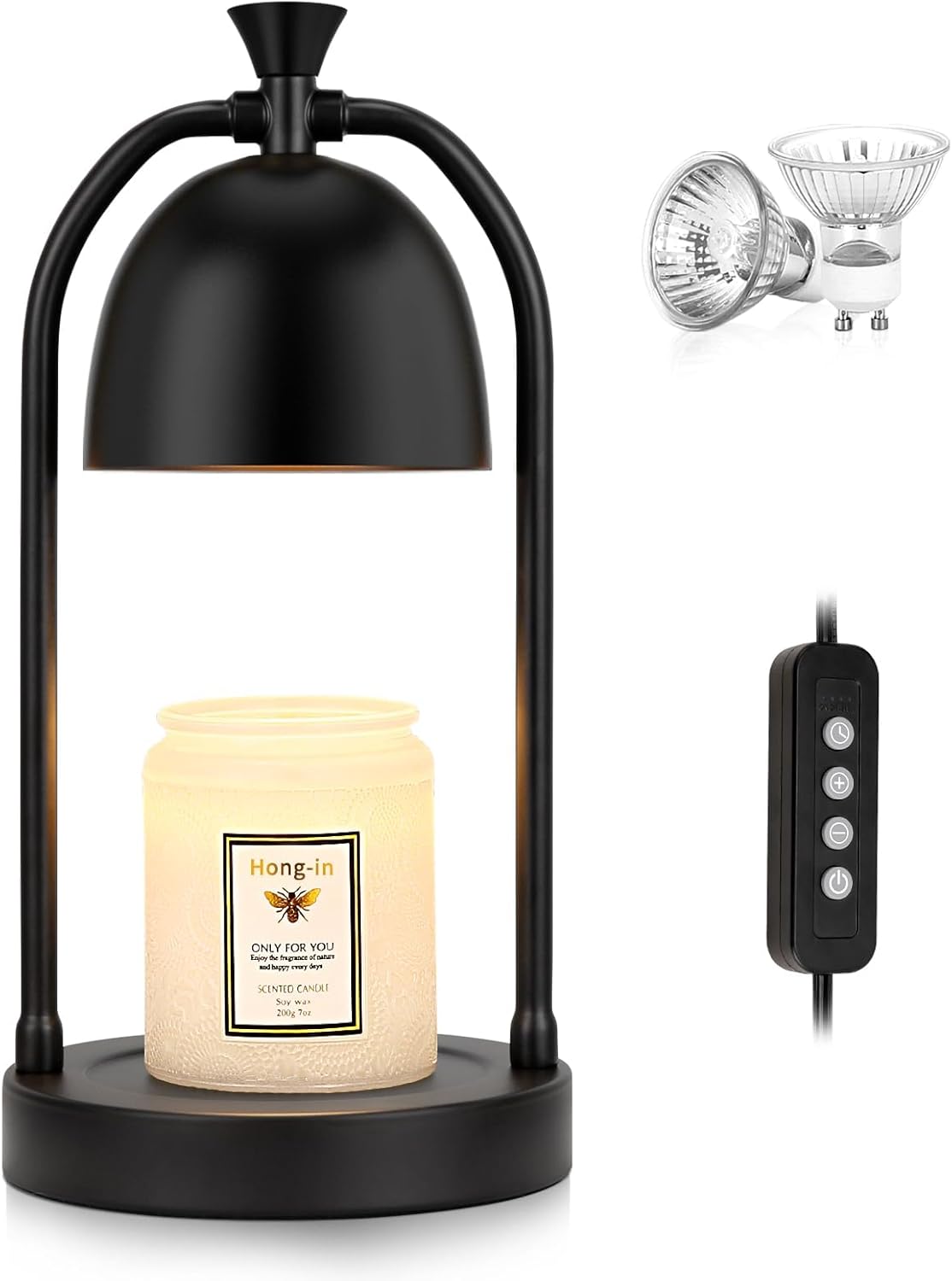 Brown Candle Warmer Lamp with Timer-Electric Candle Light for Bedroom Decor, Aromatherapy at Home | Gifts for Men | Home Gift Ideas