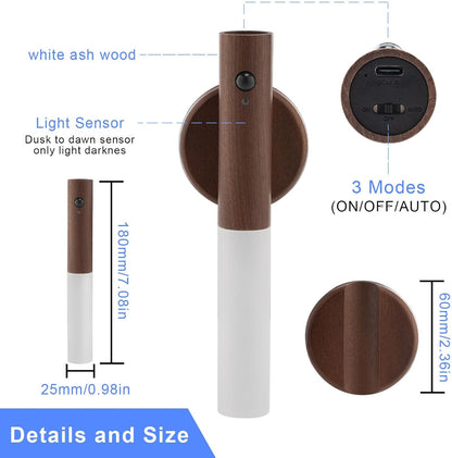 LANDGOO Motion Sensor Wall Sconce, Rechargeable, Night Lights, Warm White