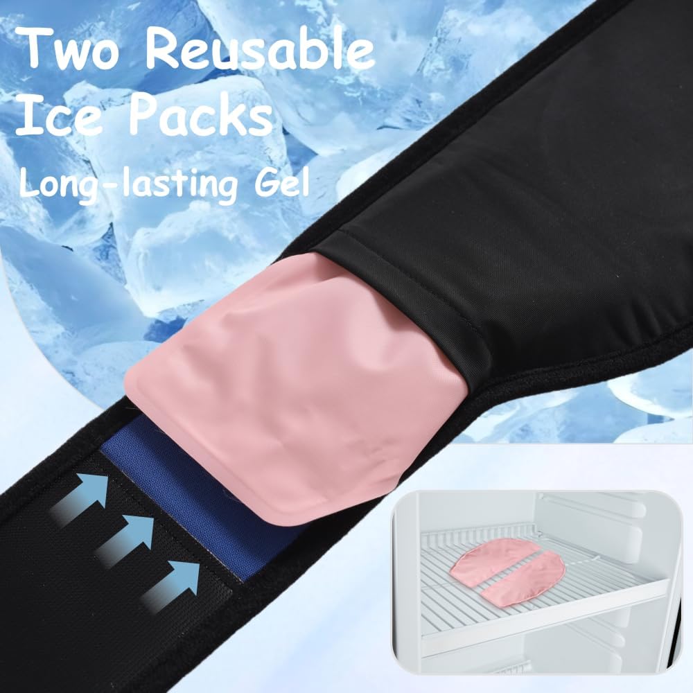 King Mills Plus Size Ice Pack for Wisdom Teeth Removal, 3D Head Wrap | Face Ice Pack After Dental Surgery, Pain Relief for TMJ, Tooth Extraction & Teeth Removal, 2 Ice Packs