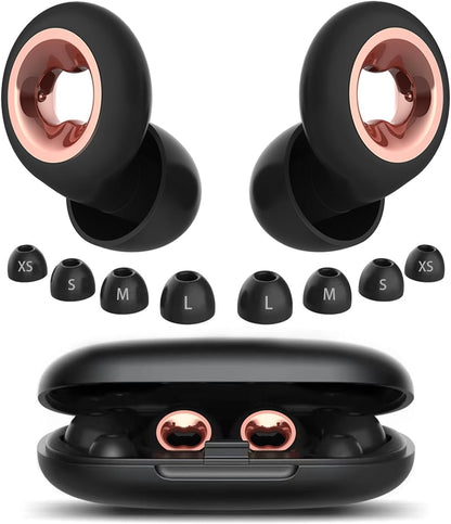 Ear Plugs Noise Cancelling for Sleeping: 45dB Earplugs with 8 Eartips & Ultra-Soft Silicone - Reusable Earbuds for Concerts, Travel, Snoring, Side Sleepers