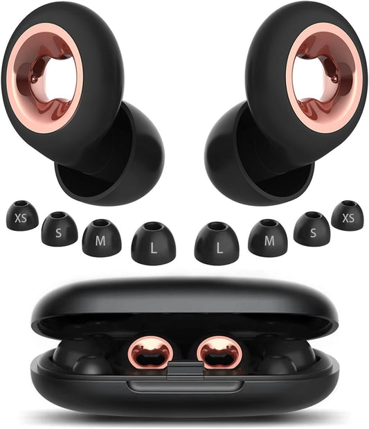 Ear Plugs Noise Cancelling for Sleeping: 45dB Earplugs with 8 Eartips & Ultra-Soft Silicone - Reusable Earbuds for Concerts, Travel, Snoring, Side Sleepers