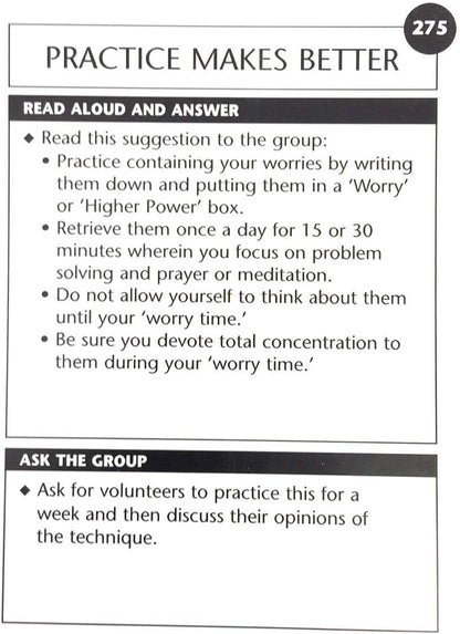 Wellness Reproductions & Publishing 100 Interactive Cards for Mental Health, Substance Abuse Recovery, and Survival Skills
