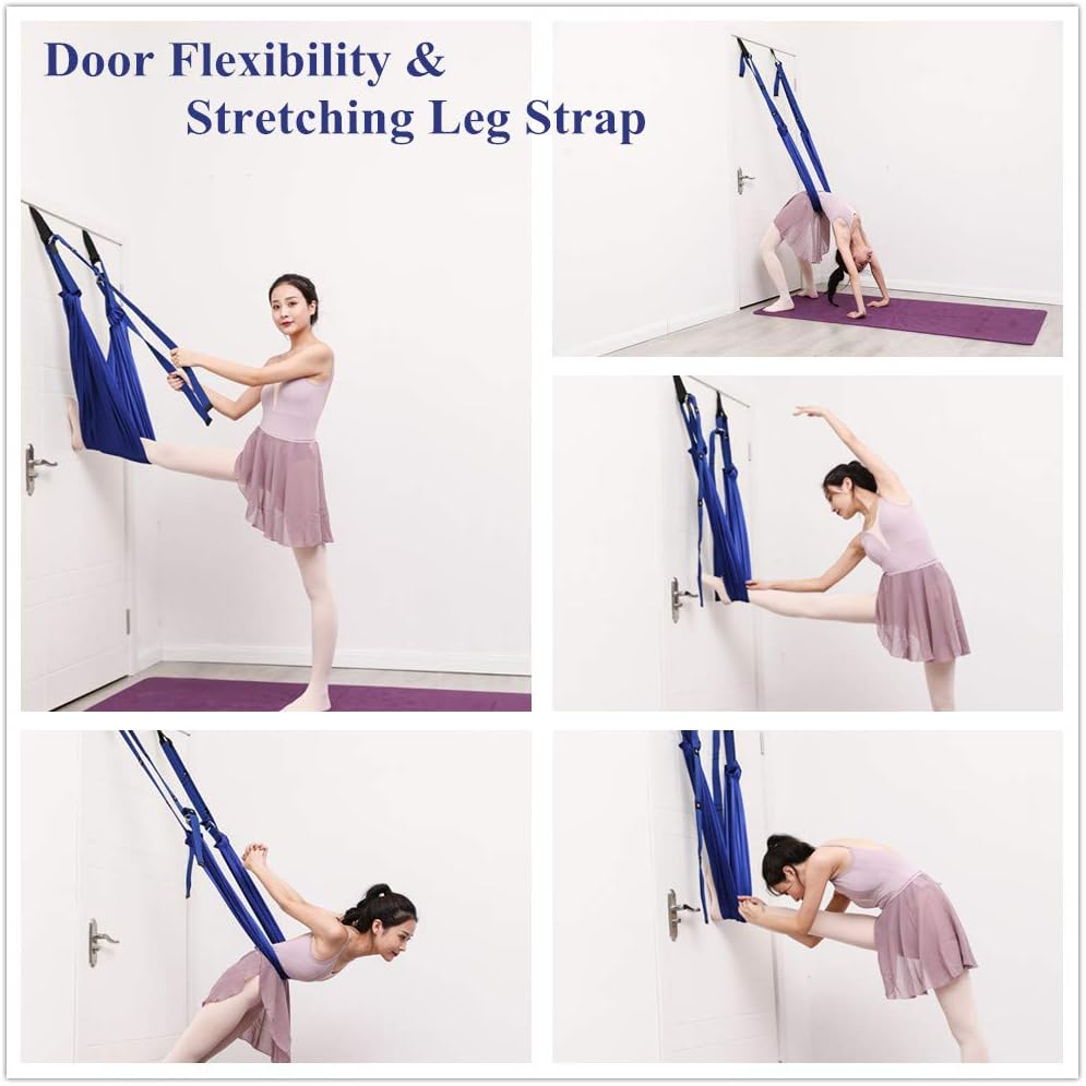 TOCO FREIDO Waist Back Leg Stretch Strap/Yoga Fitness Band, Leg Stretching Assist Trainer, Yoga Stretcher, Back Bend Split Inversion Strap for Fitness, Dance, Ballet, Gymnastics