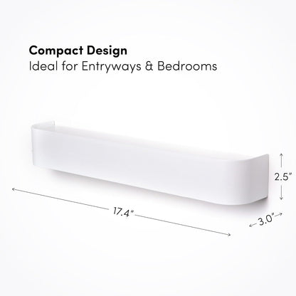 Modern Wall-Mounted Coat Rack with Shelf – Heavy-Duty Steel, 5 Sturdy Hooks, Powder-Coated Finish, Space-Saving Entryway Organizer with Mounting Hardware – Sleek & Minimalist Design (White)