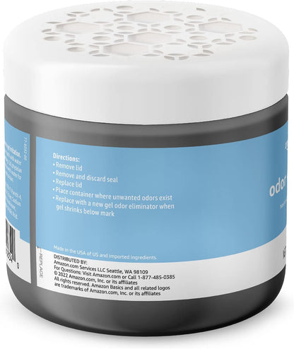 Amazon Basics Gel Odor Eliminator, Activated Charcoal, Fragrance Free, 17 Oz, 1-Pack