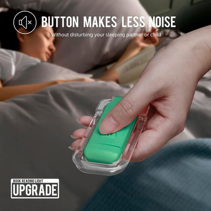 EGWASER Book Light for Reading in Bed, USB Rechargeable Clip on Book Lights, 3 Brightness Adjustable Dimmable Bookmark Light for Eye-Protection, Reading Lamp for Bookworms, Travel (Dark Green)