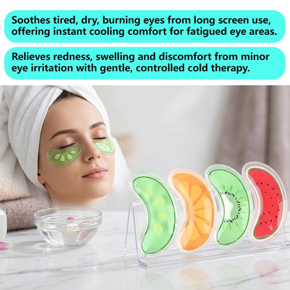 12PCS Reusable Gel Eye Ice Pack, Hot Cold Compress Eye Pads for Puffy Eyes, Dark Circles, Migraine Relief, Reusable Cold Therapy Eye Mask Patches