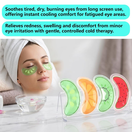 12PCS Reusable Gel Eye Ice Pack, Hot Cold Compress Eye Pads for Puffy Eyes, Dark Circles, Migraine Relief, Reusable Cold Therapy Eye Mask Patches