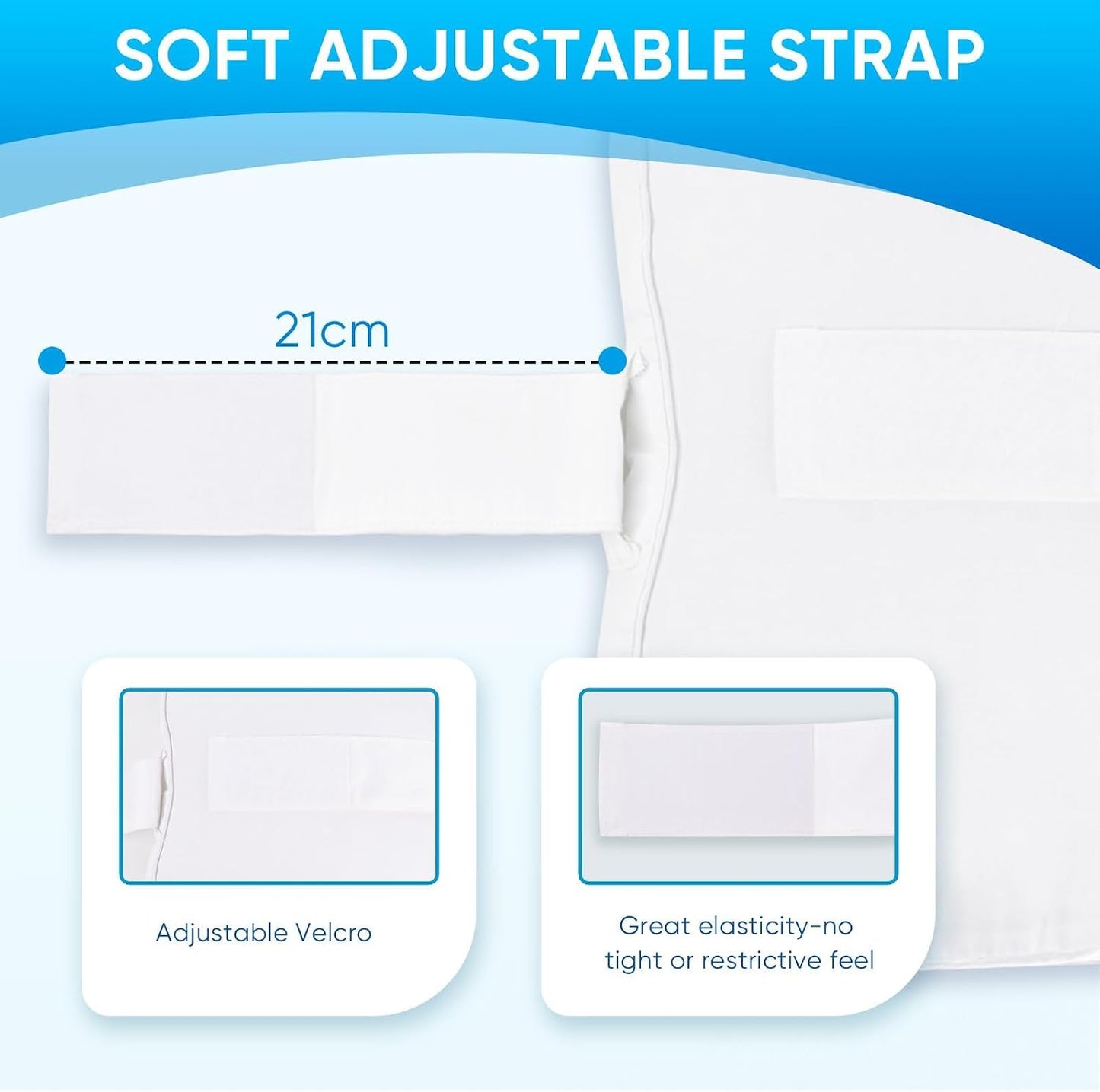 Knee Pillow with Adjustable Securing Strap for Side Sleepers | Fully Supports Knees & Thighs, Leg Support with Soft Strap, Aligns Spine, For Side Sleeping Between Legs, Orthopedic Relief