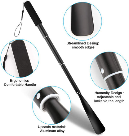 JJDPARTS Shoe Horn Long Handle,14.5"-37" Retractable Shoe Horn,Aluminum Shoe Horn For Men Women Kids Seniors