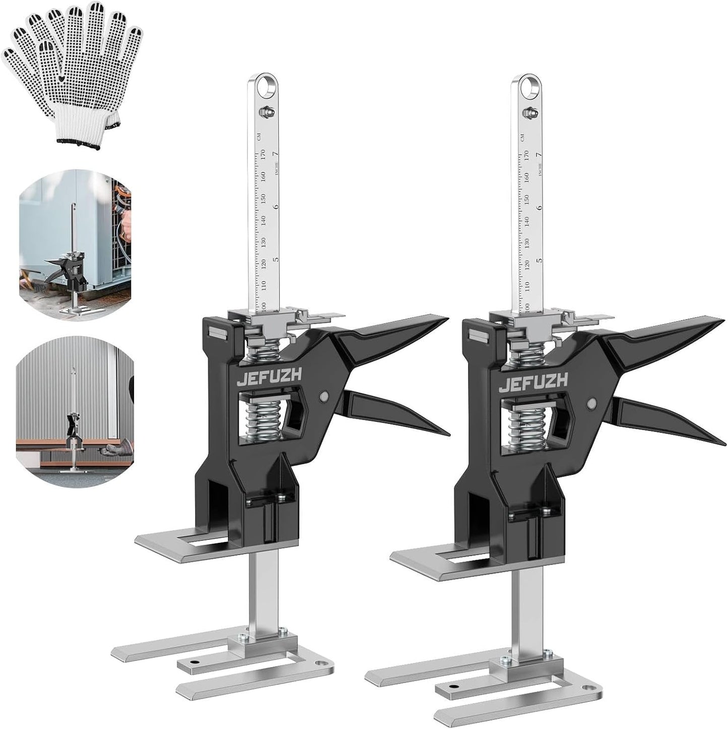 Labor Saving Arm Jack 2 Pack, Load-Bearing 440 lb Multi-Function Height Adjustment Lifting Device, Hand Furniture Lifter Tool, Furniture Jack for Lifting Door Furniture, Wall Tile Positioning