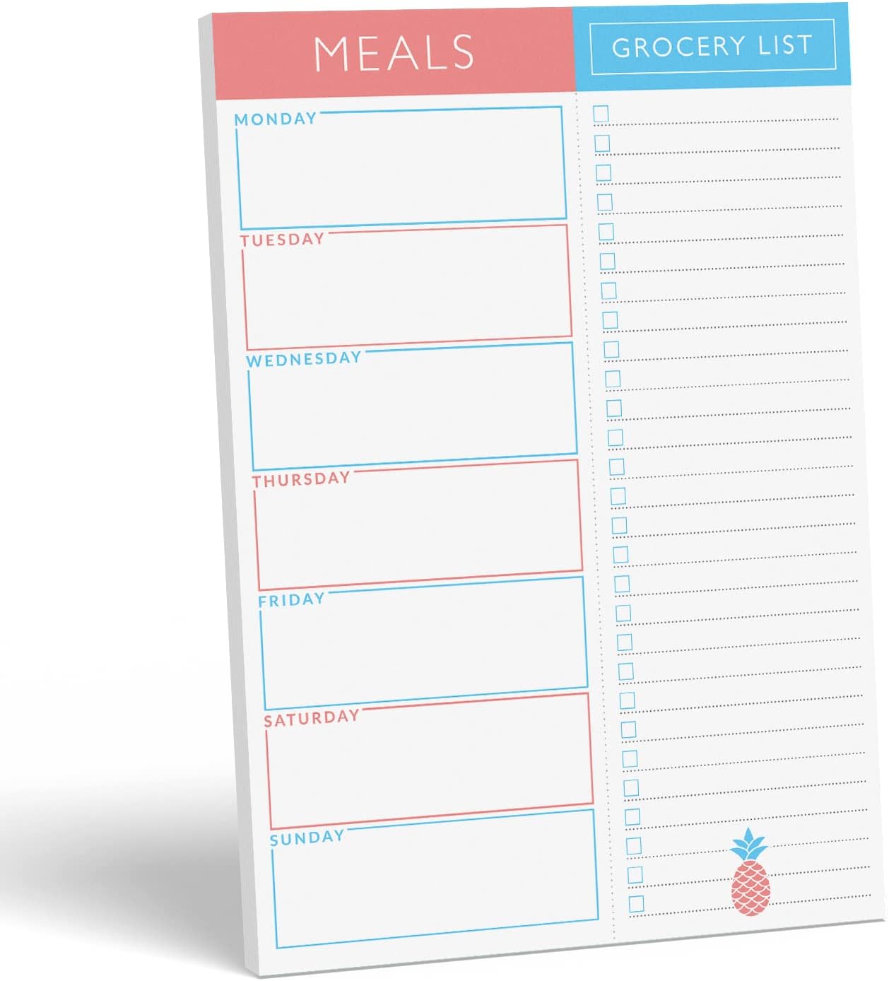 Sweetzer & Orange Fruity Weekly Meal Planner and Grocery List Magnetic Notepad. 7x10” Meal Planning Pad with Tear Off Shopping List. Plan Weekly Menu Food for Weight Loss or Dinner List for Family!