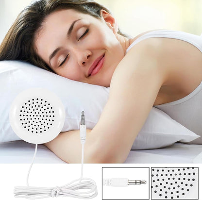HANYAUKU Pillow Speaker, 3.5mm Mini Stereo Speaker Replacement, White