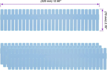 JOIKIT 64 Pack White Plastic DIY Grid Drawer Dividers, Adjustable Drawer Divider Organizer, Household Storage Makeup Socks Underwear Organizer