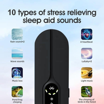 Mini Portable Wireless Under Pillow Speaker for Sleeping (Black) | USB Rechargeable | Bluetooth Connection | Timer Function | Built-in White Noise | TF Card | Travel
