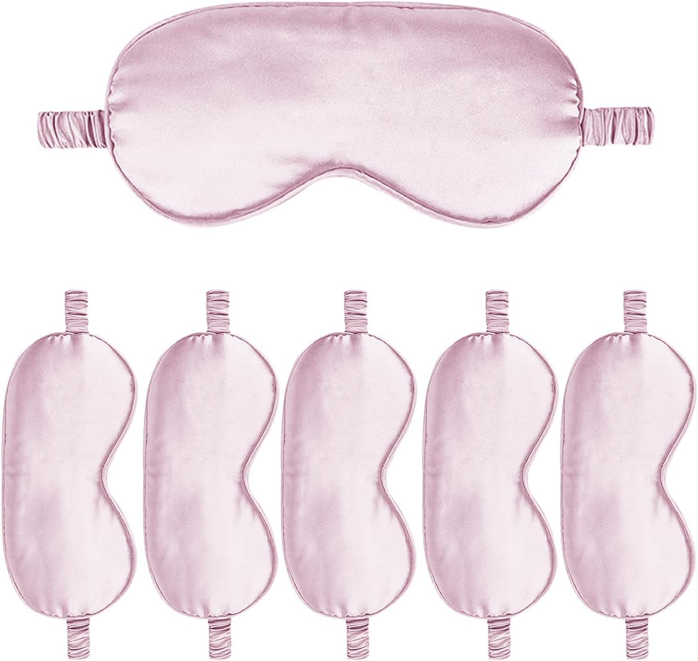 6PACK Silk Sleep Mask Satin Eye Masks Blackout Silky Eyeshade Cover Soft Blindfold Eyeshades for Women Sleeping Travel Gift