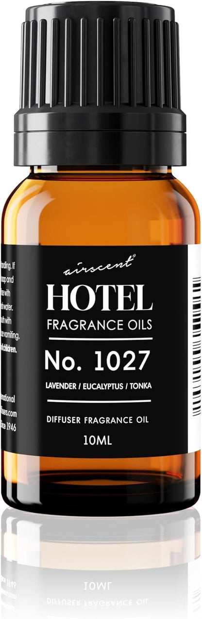 AirScent Hotel Diffuser Oil No. 1027 - Zen Hotel Scent Inspired - 120 mL | Lavender Eucalyptus Tonka - Premium Fragrance Oil for Ultrasonic and Waterless Diffusers and Crafting - 4 fl oz Bottle