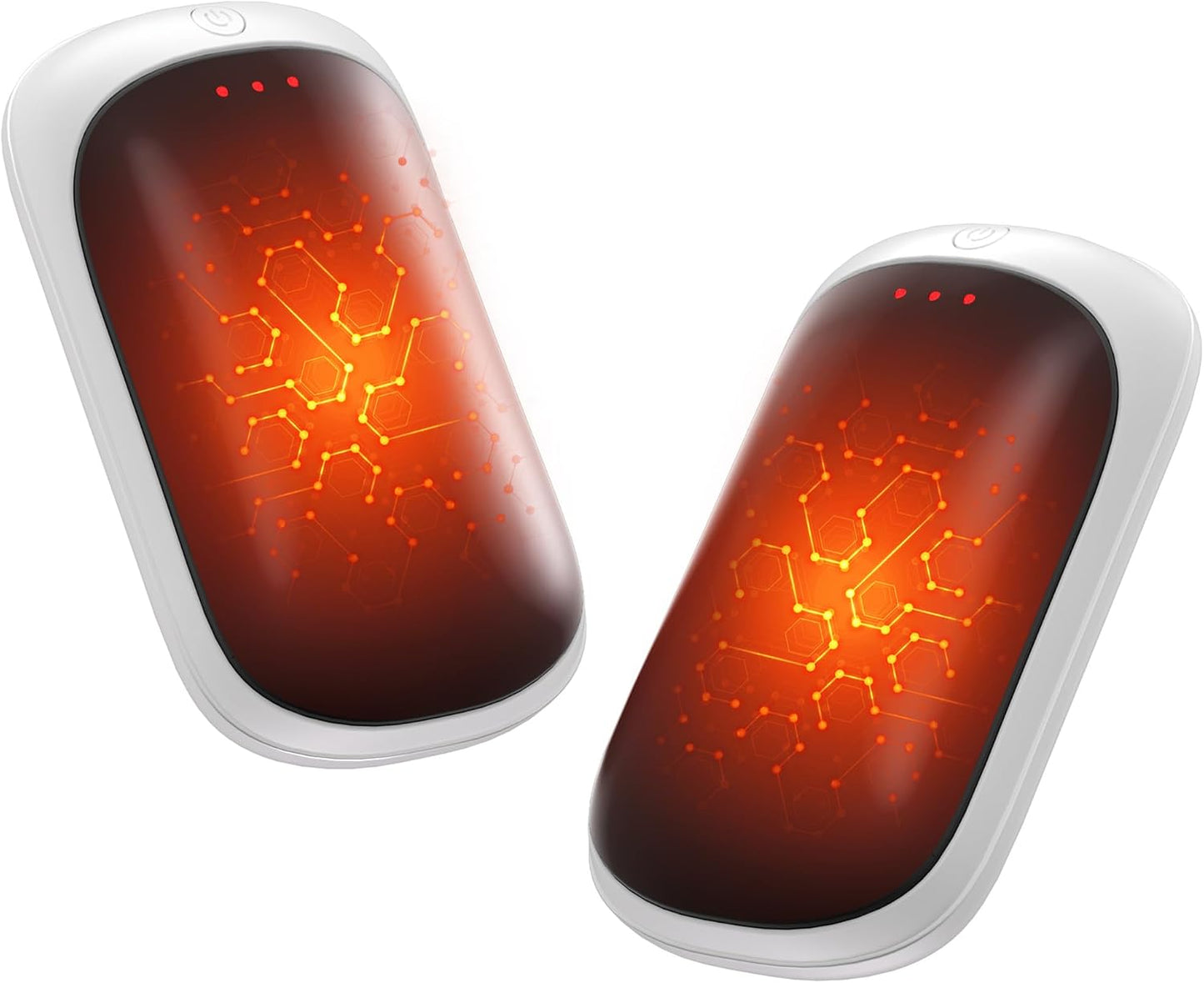 Lerat 2 Pack Hand Warmers Rechargeable, Portable Electric Hand Warmers Reusable, Portable Pocket Heater, Gifts for Men Women Kids, Hunting, Golf, Camping Accessories