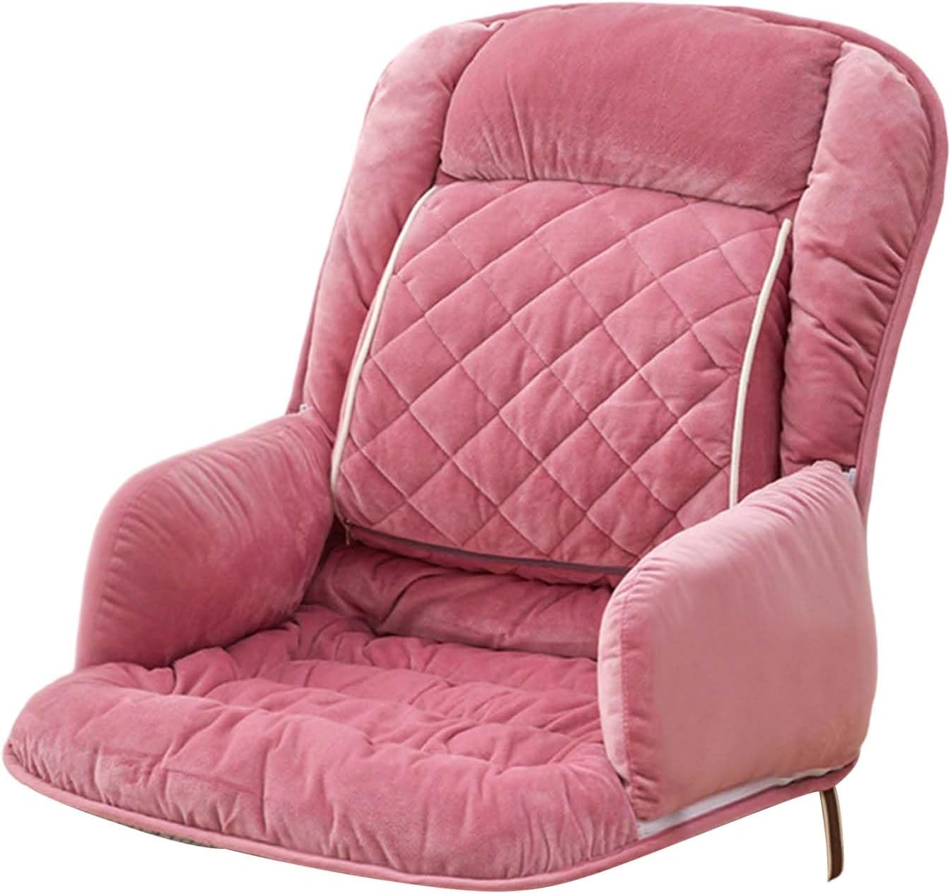 Office Heated Seat Cushion for Desk Chair,Upgraded Lumbar Support Seat for Cushions for Dorm Desk Chair with Back, USB Interface, 3-Speed Temperature Control (Light Pink)