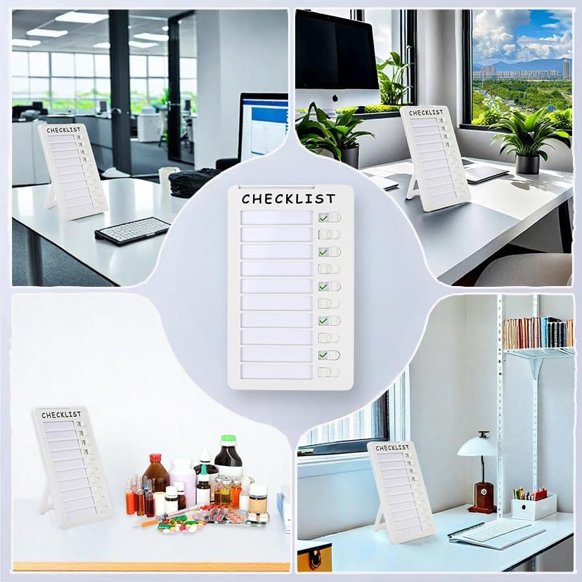 Dry Erase Chore Chart for Kids, Standable Whiteboard Checklist Board | Standable, Resuable, Portable, Routine Chart with a Pen