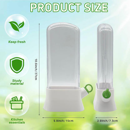 2PCS Herb Keeper For Refrigerator,Fresh Vanilla, Cilantro, Asparagus And Peppermint Fresh Vanilla Preservation Box,Keeps Greens Fresh For 2-3 Weeks