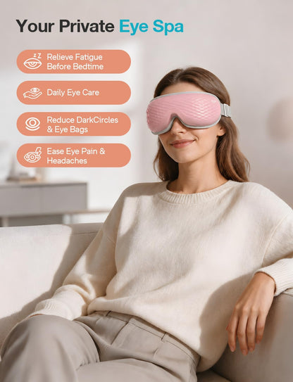 ALLJOY Eye Massager with Heat and Cooling, FSA Eligible HSA | Eye Massager with Removable Gel Mask, Birthday Gifts for Women Men Her Him Eye Care Devices for Migraine, Reduce Dry Eyes