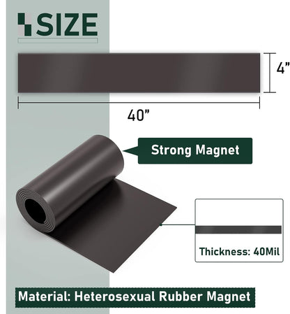 Flehomo Magnetic Fireplace Draft Stopper - Fireplace Cover to Block Draft from Vent, Prevent Cold Air and Heat Loss, Magnetic Fireplace Screen for Indoor Chimney, 2 Pack (36 x 6 inch)