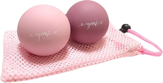 Silicone Massage Lacrosse Balls for Trigger Point Therapy, Muscle Knots, and Physical Therapy. Set of 2 Balls with Carrying Bag. Latex-Free. Ideal for Deep Tissue Massage and Myofascial Release