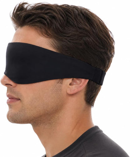 ALASKA BEAR Memory Foam Sleep Mask, Contoured Eye Cups for Women Men, Blue