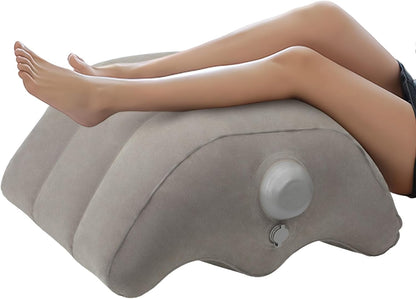 WIOR Inflatable Leg Elevation Pillow, Wedge Pillow for Sleeping Legs Swelling, Portable Blow-Up Leg Support Elevating Pillows for Injury Recovery Blood Circulation Knee Hip Foot Ankles Pain Relief
