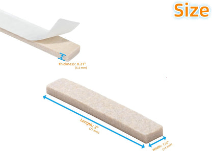 Felt Pads Small 3/8" Felt Pads for Cabinet Doors Bumpers, Cabinet Cushion Dots Felt Cabinet Door Stops, Self Adhesive Thick Bumper Pads to Protect Surfaces -Anti Scratch 234 Pcs Round Brown